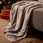 Плед светящийся в темноте «Этель. Елочки», 180×200 см, корал-флис - Фото 9