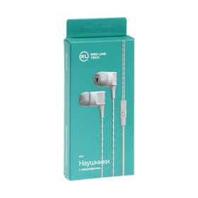 

Наушники Red Line Stereo Headset SP09, вакуумные, микрофон, проводные, 1.2 м, белые