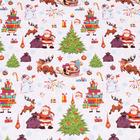 Бумага упаковочная, глянцевая "Рождество", двусторонняя, 70 х 100 см,10 шт. - фото 21669950