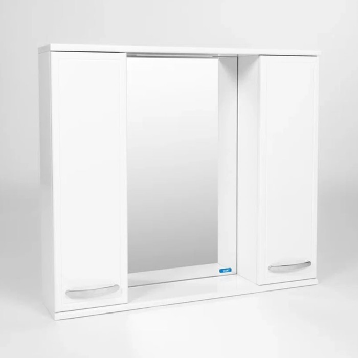 Зеркало - шкаф для ванной комнаты VIANT «Милан 80», 4 полки, 160×800×700 мм, цвет белый - Фото 1