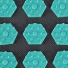 Ипликатор-коврик, основа спанбонд, 40 модулей, 14 ? 32 см, цвет тёмно-серый/бирюзовый (комплект 3 шт) - фото 22540900