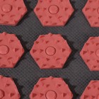 Ипликатор-коврик, основа спанбонд, 40 модулей, 14 × 32 см, цвет тёмно-серый/красный - Фото 3