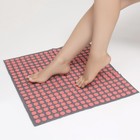 Ипликатор-коврик, основа спанбонд, 360 модулей, 56 × 62 см, цвет тёмно-серый/красный - Фото 4