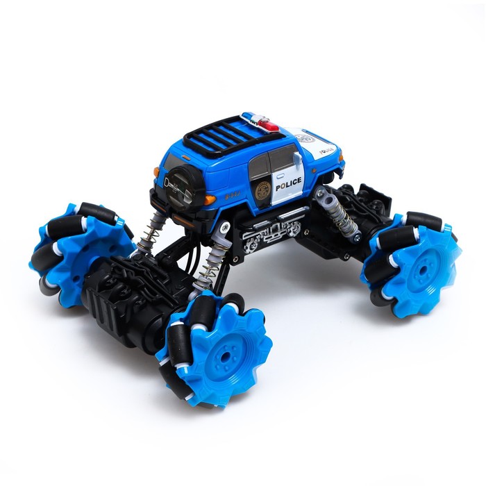 Джип радиоуправляемый «Полиция», 4WD, дрифт, работает от аккумулятора, цвет синий 55232