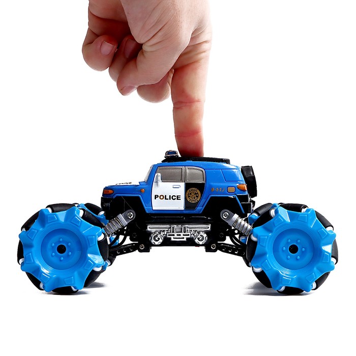Джип радиоуправляемый «Полиция», 4WD, дрифт, работает от аккумулятора, цвет синий 55232