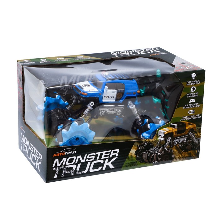 Джип радиоуправляемый «Полиция», 4WD, дрифт, работает от аккумулятора, цвет синий 55232