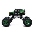 Джип радиоуправляемый «Армия», работает от аккумулятора, цвет зелёный - фото 21670370