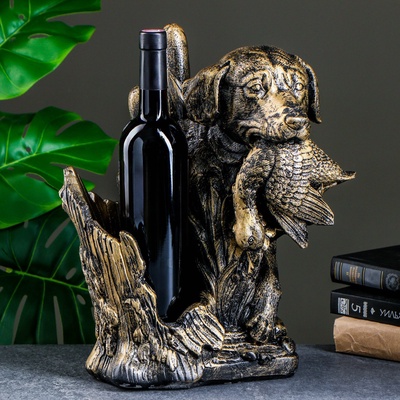 Подставка для бутылки «Охота», под бронзу, 37×22.5×30 см