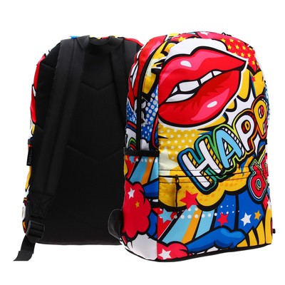 Рюкзак молодежный 42 х 29 х 12 см, Hatber Black, Sweet kiss, NRk83133