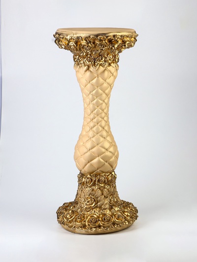 Колонна декоративная «Розы», под слоновую кость, 85×40×40 см