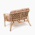 Набор садовой мебели "Bagama": 2 кресла, 1 диван, 1 стол, ротанг светлый, подушки бежевые - Фото 3