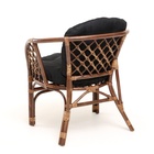 Набор садовой мебели "Bagama": 2 кресла, 1 диван, 1 стол, ротанг тёмный, подушки чёрные - Фото 8