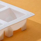 Форма для муссовых десертов и выпечки KONFINETTA «Квадро», 29.5×17×4 см, 8 ячеек (6×4 см), цвет белый - Фото 3