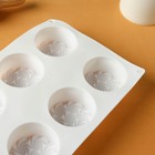 Форма для муссовых десертов и выпечки KONFINETTA «Вихрь», силикон, 26.5×17×3.5 см, 8 ячеек (d=6 см), белая - Фото 6