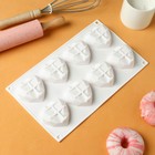 Форма для муссовых десертов и выпечки KONFINETTA «Сердце», силикон, 29×17×2 см, 8 ячеек, цвет белый - фото 6642965