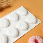 Форма для муссовых десертов и выпечки KONFINETTA «Вязаное сердце», силикон, 29,5×17×2 см, 8 ячеек (5,5×6,5×1,5 см), цвет белый - фото 4356797