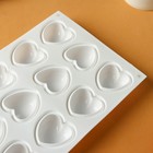 Форма для муссовых десертов и выпечки KONFINETTA «Сердца», 29,8×17,3×2,5 см, 15 ячеек (5×4,6 см), цвет белый - Фото 6