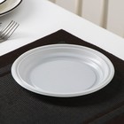 Набор пластиковой одноразовой посуды на 6 персон «Биг-Пак №1», тарелки глубокие, тарелки плоские, стаканчики: 200 мл, 300 мл, 500 мл, вилки, ножи, ложки, трубочки, бумажные салфетки, зубочистки, цвет белый - Фото 8