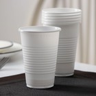 Набор пластиковой одноразовой посуды на 6 персон «Летний №1», тарелки плоские, стаканчики 200 мл, вилки, бумажные салфетки, цвет белый - Фото 3