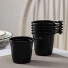 Набор пластиковой одноразовой посуды на 6 персон «Чайный №2», тарелки, стаканчики 200 мл, кофейные стаканы 200 мл, вилки, чайные ложки, бумажные салфетки, цвет белый, черный - фото 4610647