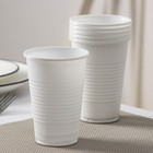 Набор одноразовой посуды на 6 персон «Чайный №2», тарелки, стаканчики 200 мл, кофейные стаканы 200 мл, вилки, чайные ложки, бумажные салфетки, цвет белый, черный - фото 6643031