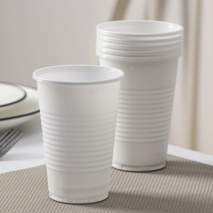 Набор одноразовой посуды на 6 персон «Чайный №2», тарелки, стаканчики 200 мл, кофейные стаканы 200 мл, вилки, чайные ложки, бумажные салфетки, цвет белый, черный - фото 1908942466