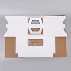 Коробка под торт 2 окна, с ручками, белая, 24 х 24 х 24 - Фото 5