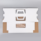 Коробка под торт 2 окна, с ручками, белая, 26 х 26 х 20 см - Фото 5