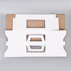 Коробка под торт 2 окна, с ручками, белая, 30×30×20 см - Фото 6