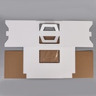 Коробка под торт 2 окна, с ручками, белая, 26×26×30 см - Фото 6