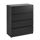 Комод для хранения «Клик Мебель. Мадера», 4 ящика, 800×420×1000 мм, цвет чёрный - Фото 1