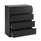 Комод для хранения «Клик Мебель. Мадера», 4 ящика, 800×420×1000 мм, цвет чёрный - Фото 2