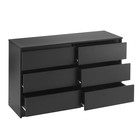 Комод для хранения «Клик Мебель. Мадера», 6 ящиков, 1200×420×775 мм, цвет чёрный - Фото 2