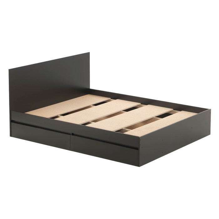 Кровать двуспальная «Клик Мебель. Мадера», с основанием, 2 ящика, спальное место 1600×2000 мм, цвет чёрный - Фото 1