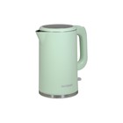 Чайник электрический Oursson EK1731W/PM, пластик, колба металл, 1.7 л, 2200 Вт, зелёный - фото 51335412