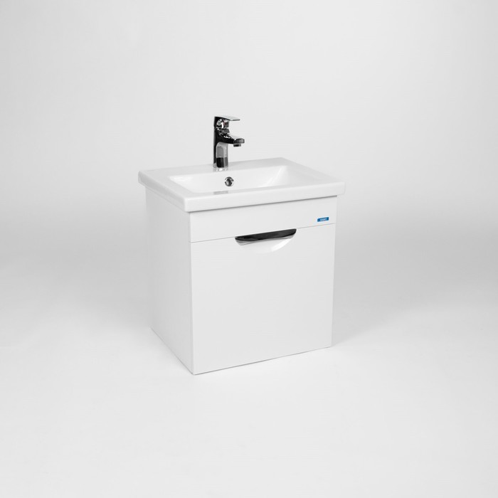 Тумба подвесная VIANT «Барселона 50», 1 ящик, с раковиной COMO 50, 380×460×500 мм, цвет белый