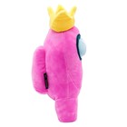 Плюшевая игрушка-фигурка Among us, с короной, 30 см, розовая - Фото 2