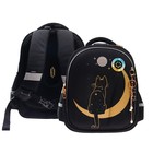 Рюкзак каркасный Grizzly, 36 х 28 х 20 см, светодиодная подсветка с брелоком, чёрный - фото 9843979