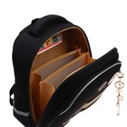 Рюкзак каркасный Grizzly, 36 х 28 х 20 см, светодиодная подсветка с брелоком, чёрный - Фото 9