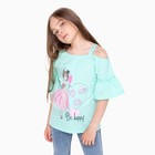 Футболка для девочки, цвет мятный, рост 104 см - Фото 3