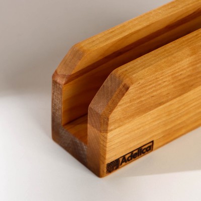 Салфетница Adelica «ЛЮКС», 14×7×6 см, пропитана маслом, дерево берёза