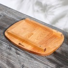 Подставка для сковороды деревянная Adelica, для подачи горячего, пропитано минеральным маслом, 30,5×22 см, d=19 см, d=6 см, берёза - Фото 4