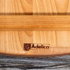 Подставка для сковороды деревянная Adelica, для подачи горячего, пропитано минеральным маслом, 30,5×22 см, d=19 см, d=6 см, берёза - Фото 5