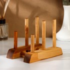 Подставка для разделочных досок, крышек и тарелок Adelica, 17×13×13 см, пропитана минеральным маслом, дерево берёза - Фото 3