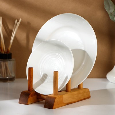 Подставка для разделочных досок, крышек и тарелок Adelica, 17×13×13 см, пропитана минеральным маслом, дерево берёза