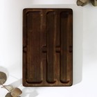 Подставка для столовых приборов Adelica, 3 секции, 24×15×1,8 см, окрашен в тёмный цвет, берёза - фото 25388340