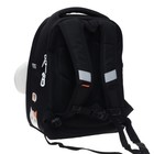 Рюкзак каркасный Grizzly, 36 х 29 х 18 см, с брелоком, чёрный - фото 24587556