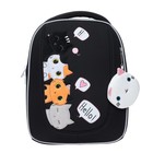 Рюкзак каркасный Grizzly, 36 х 29 х 18 см, с брелоком, чёрный - фото 24587557