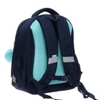 Рюкзак каркасный Grizzly, 36 х 28 х 20 см, светодиодная подсветка с брелоком, синий - Фото 2