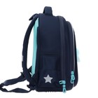 Рюкзак каркасный Grizzly, 36 х 28 х 20 см, светодиодная подсветка с брелоком, синий - Фото 4